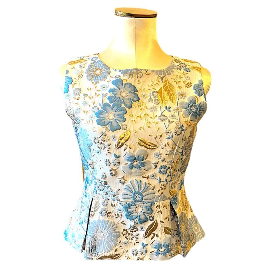 Peplum top brocade